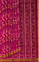 Pink Single Ikat Rajkot Patola Saree