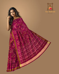 Pink Single Ikat Rajkot Patola Saree