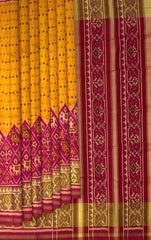 Pink Narikunjar Single Ikat Rajkot Patola Saree