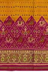 Pink Narikunjar Single Ikat Rajkot Patola Saree