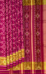 Rani Pink Single Ikat Rajkot Patola Saree