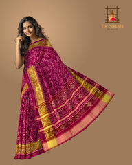 Rani Pink Single Ikat Rajkot Patola Saree