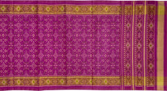 Baby Pink Single Ikat Rajkot Patola Saree