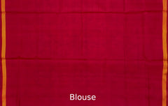 Maroon Matka Flower Border Pallu Ghughro Single Ikat Semi Patan Patola Saree