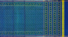 Green Blue Daliyabhat Border Pallu Ghughro (LP) Single Ikat Rajkot Patola Saree