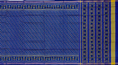 Royal Blue Daliyabhat Border Pallu Ghughro (LP) Single Ikat Rajkot Patola Saree