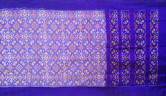 Violet and Blue Casual Pochampalli Saree