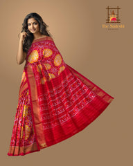 Red Navaratna Special Pochampalli Saree