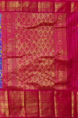 Lavender and Pink Navaratna Pochampalli Saree