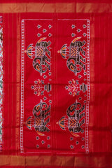 White and Red Narikunju Pochampalli Saree