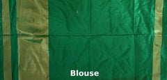 Pink Pochampally Ikat Saree with Green Border and Pallu
