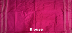Pink Pochampally Ikat Saree with Pink Border and Pallu