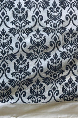 Cream Pochampally Ikat Saree with Matching Cream Border and Pallu