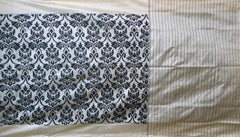 Cream Pochampally Ikat Saree with Matching Cream Border and Pallu