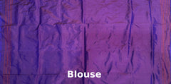Purple Pochampally Ikat Saree with Matching Purple Border and Pallu
