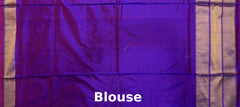 Purple Pochampally Ikat Saree with Matching Purple Border and Pallu
