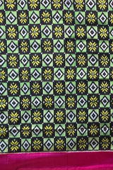 Black Pochampally Ikat Saree with Pink Border and Pallu