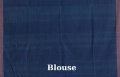 Blue Eri Silk Saree with Pink Border and Motifs from Kamrup