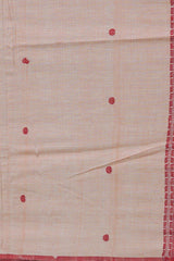 Peach Eri Silk Saree with Red Border from Kamrup