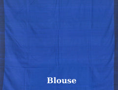 Blue Cotton-Eri Silk Saree with Black Border and Buttis