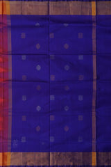 Pink Uppada Sarees with Purple and Gold Border and Gold-Silver Buttas