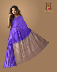 Purple Borderless Soft Silk Saree with Bhutta Motifs