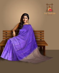 Purple Borderless Soft Silk Saree with Bhutta Motifs