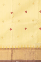 Light Blue and Brown Kanchipuram Pure Zari Saree